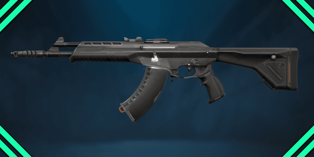 Vandal weapon in Valorant, showcasing its sleek design and precision for headshots.